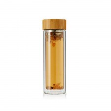 竹蓋雙層玻璃水瓶