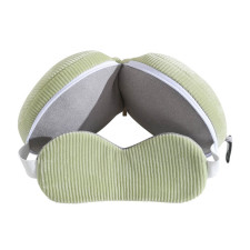 ⼆合⼀燈芯絨眼罩頸枕組